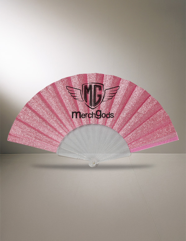 Mod. 600P Abanico Plástico Purpurina Glitter